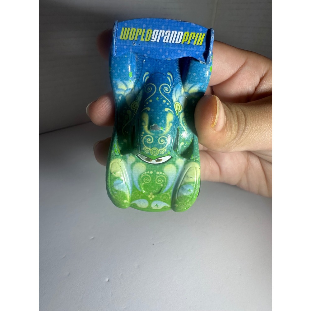 Disney Pixar Cars Carla Veloso World Grand Prix Diecast Toy Car #8 Green Blue - Picture 6 of 9